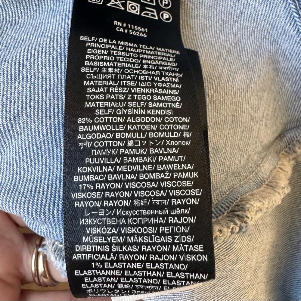 7 for all Mankind Surplus Flounce Denim Mini Dress with Adjustable Straps XS - Picture 8 of 10